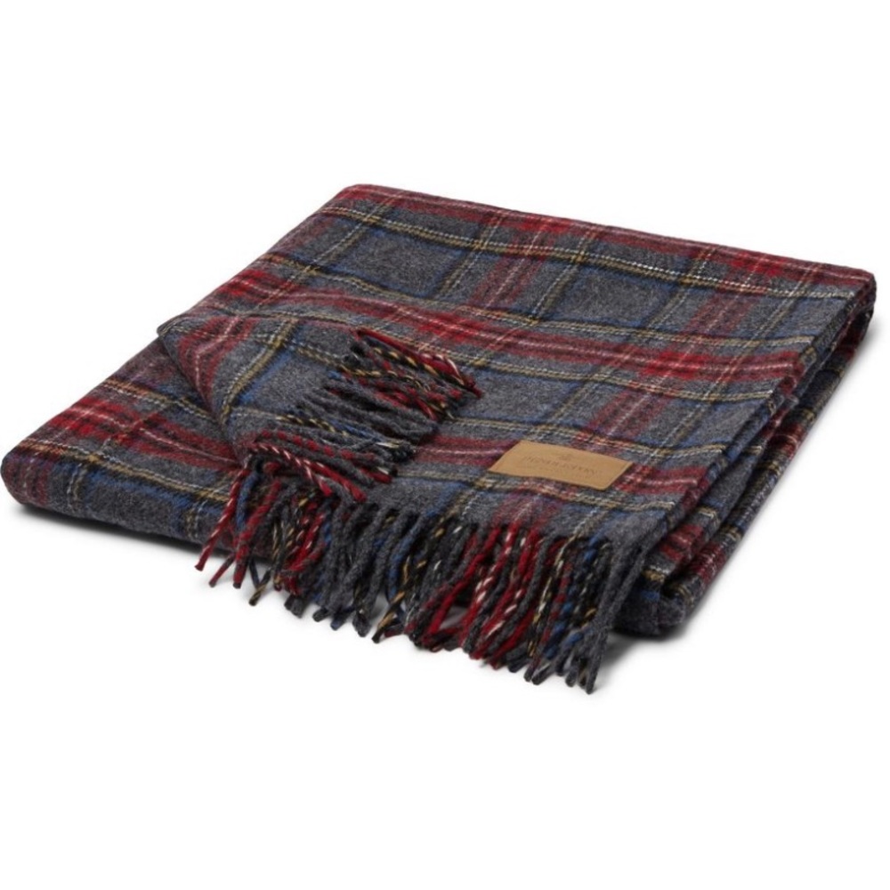 Pendleton - Fringed checked Wool Blanket - Picture 4 of 6